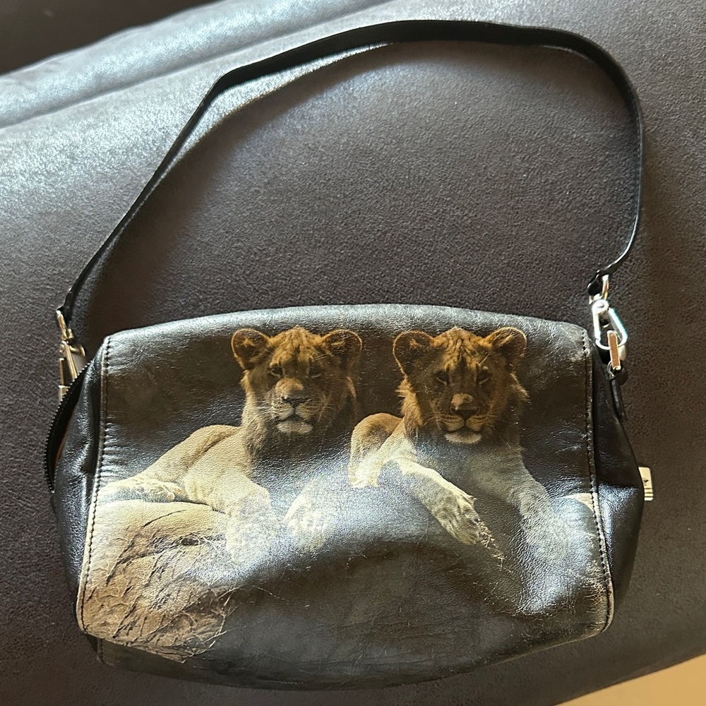 ICON Black and Brown Lion Mini Bag
